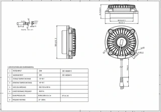 Core Shaker technical drawing