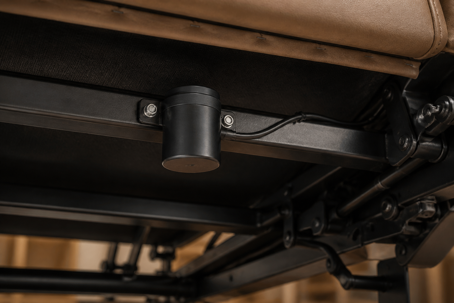 Concept tactile transducer mounted under a recliner frame